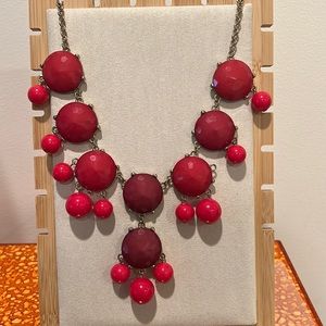 Statement Necklace Raspberry and Pink
